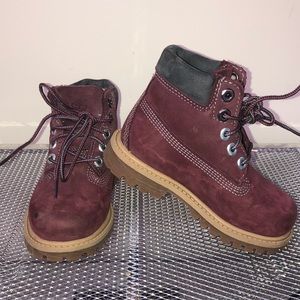 Burgundy Timberland Boots